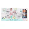BABA játékszett 36 cmes FIÚ babával delux playset KÉK
