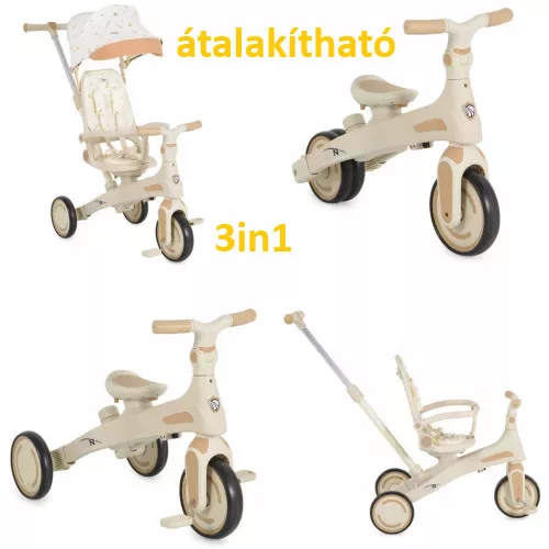 JUNO átalakítható tricikli 3 funkciós BÉZS