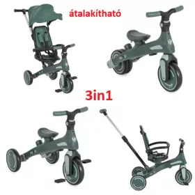 JUNO átalakítható tricikli 3 funkciós ZÖLD