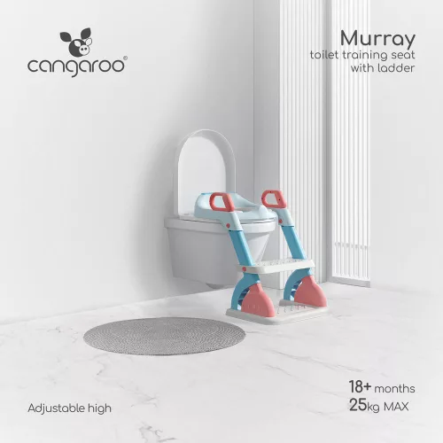 MURRAY lépcsős WC szűkítő 2 lépcsővel, fogantyúval PINK