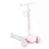AERO roller, összecsukható, 50kg-ig, 3 kerekű, váza fehér/RÓZSASZÍN
