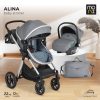 ALINA 2IN1 babakocsi SZETT átalakítható babakocsi+autós hordozó TITANIUM SZÜRKE