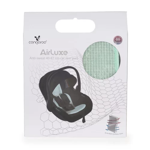 AIRLUXE autós hordozó párna, izzadásgátlós 40-87cm MENTA
