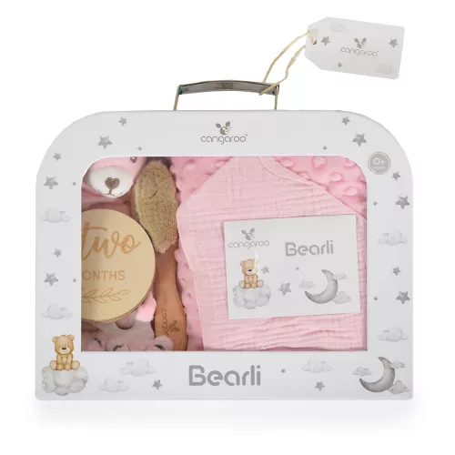 BEARLI ajándékszett takaró, játék, zokni 6in1 PINK