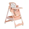 SURPRISE etetőszék szilikon tányérral, evőeszközzel, előkével PINK