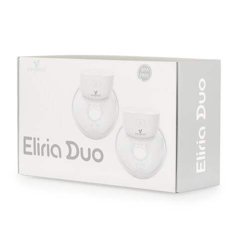 ELIRIA kéz nélküli mellszívó pulóver alá DUO, 2 tartályos FEHÉR