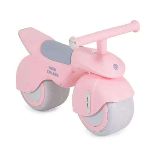 MINI CRUZE futóbicikli, ráülős járgány, kismotor, zenélő, óriás kerekekkel RÓZSASZÍN