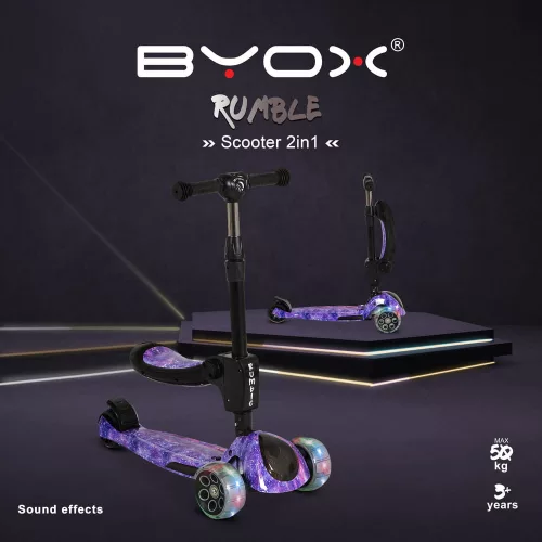 RUMBLE roller ráülős, átalakítható LILA/FEKETE