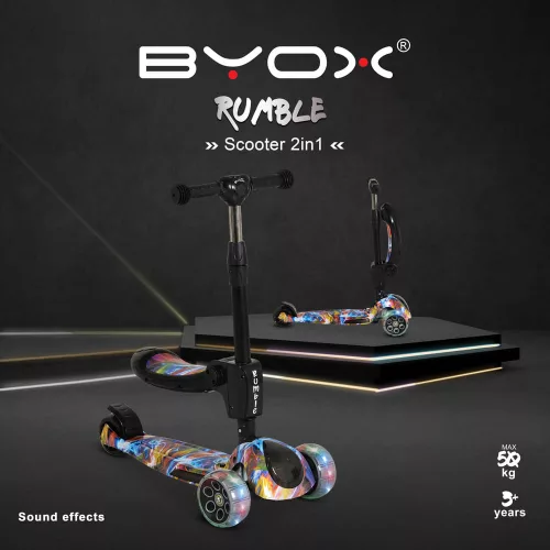 RUMBLE roller ráülős, átalakítható SZÍNES/FEKETE