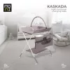 KASKADA multi pelenkázó asztal játékhíddal, tárolókkal SZÜRKE