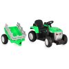BO DALLAS elektromos traktor trélerrel 12V 140cm ZÖLD