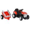 BO DALLAS elektromos traktor trélerrel 12V 140cm PIROS