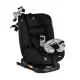 i-MAXX autós ülés,  isofix, forgatható, 2 plüss+párna 40-150cm FEKETE