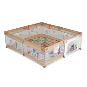   GAMEZONE összecsukható járóka szőnyeggel, 60 labdával 150x200 BÉZS