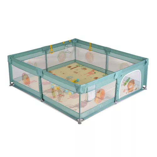 GAMEZONE összecsukható járóka szőnyeggel, 60 labdával 150x200 MENTA