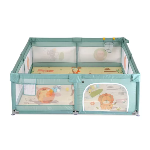 GAMEZONE járóka összecsukható szőnyeggel, 60 labdával 150x200 MENTA