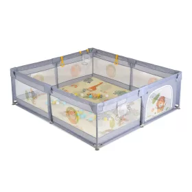   GAMEZONE összecsukható járóka szőnyeggel, 60 labdával 180x200 SZÜRKE