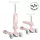 STREETPRO roller 2in1 üléssel, zenél, 30kg-ig PINK