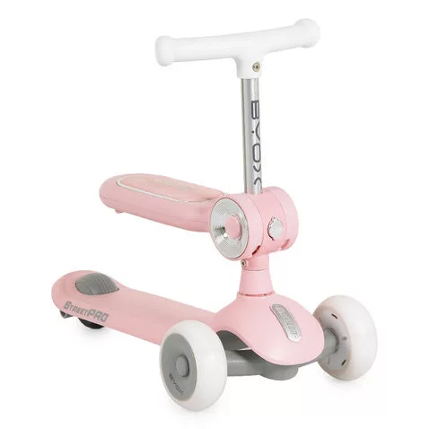 STREETPRO roller 2in1 üléssel, zenél, 30kg-ig PINK