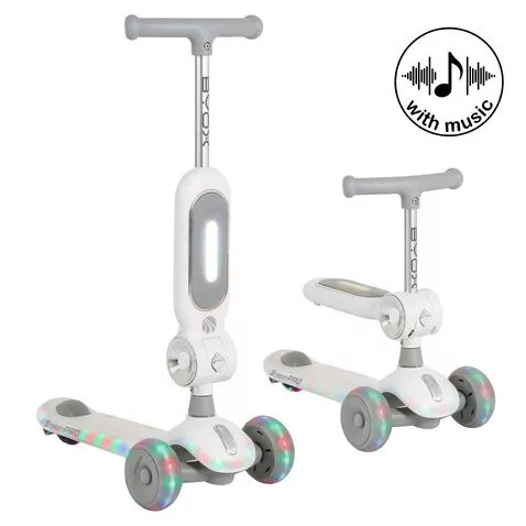 STREETPRO roller 2in1 üléssel, zenél, 30kg-ig SZÜRKE