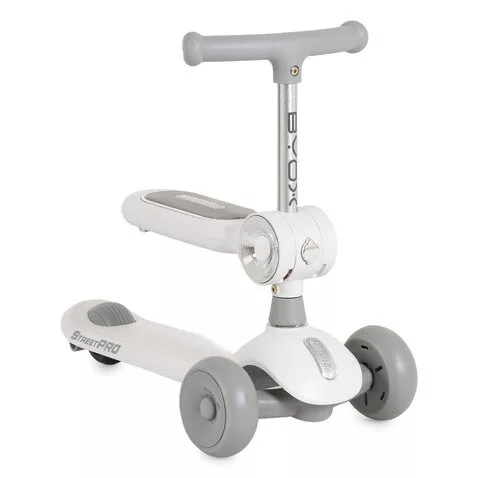 STREETPRO roller 2in1 üléssel, zenél, 30kg-ig SZÜRKE