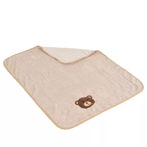TAKARÓ Honey Bear macifejjel 90x75cm BÉZS