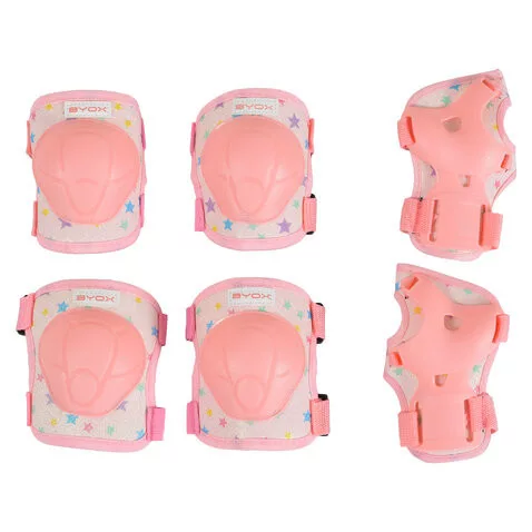 BICIKLIS/Görkori védőfelszerelés GLAMI térd, könyök, kézvédő szett A 25kg PINK
