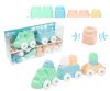MOCHTOYS Play&Squish puha vonat és kocka szett 12db  PASZTELL