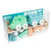 MOCHTOYS Play&Squish puha vonat és kocka szett 12db  PASZTELL