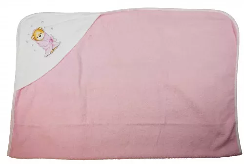 Baba kapucnis törölköző 70x90 RÓZSA