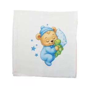 Textil tetra kifogó 140x140 cm KÉK MACI