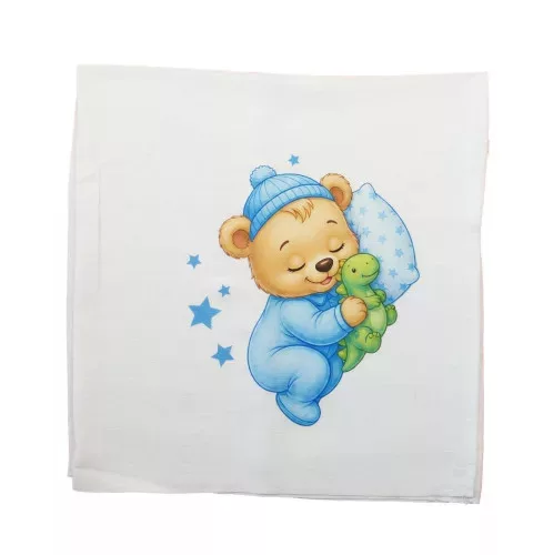 Textil tetra kifogó 140x140 cm KÉK MACI