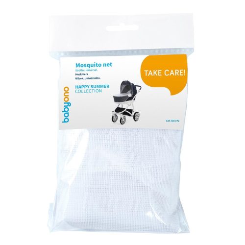 BabyOno szúnyogháló univerzális  babakocsira és mózeskosárra fehér 072|5904341200486