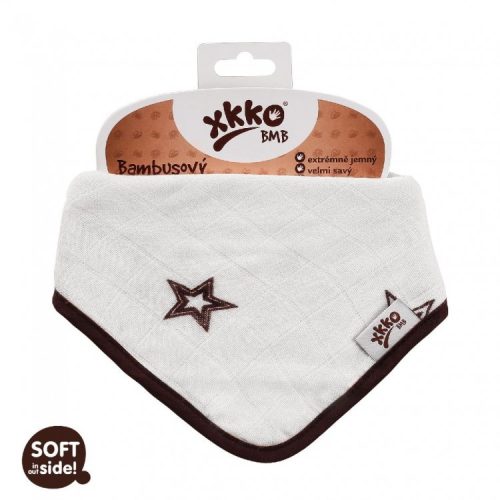 Xkko nyálkendõ patentos bambusz barna csillagok BMBBND020|8594161575191