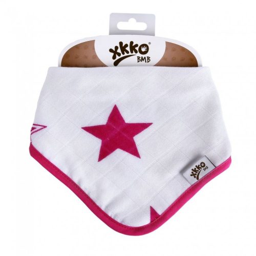 Xkko nyálkendõ patentos bambusz magenta csillagok BMBBND024|8594161575238