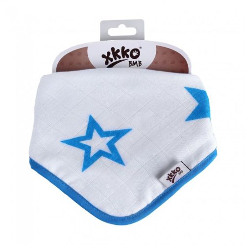 Xkko nyálkendõ patentos bambusz kék csillagok BMBBND025|8594161575245