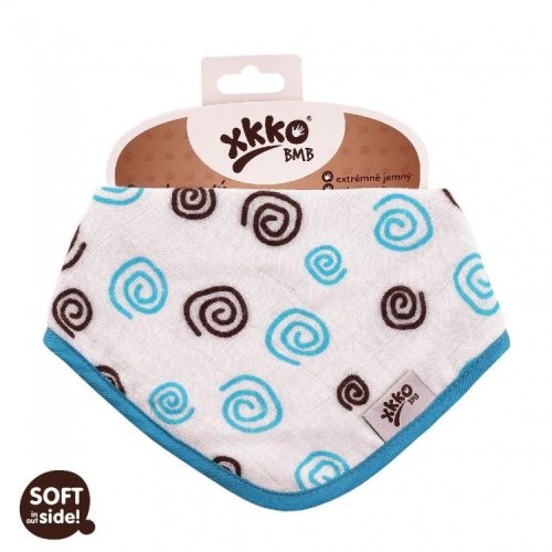 Xkko nyálkendõ patentos bambusz kék spirálok BMBBND010|8594161575092