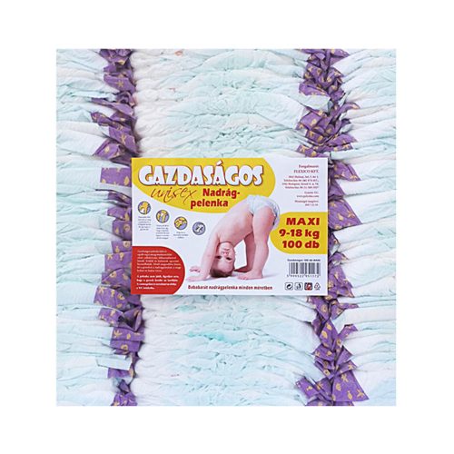 Gazdaságos pelenka 100db maxi 9-18kg|5999522951172