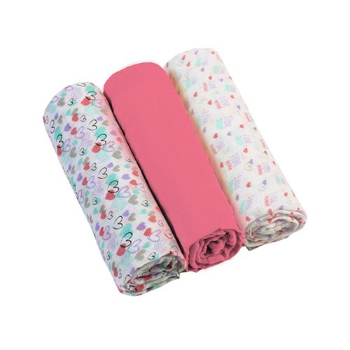BabyOno textilpelenka színes 3db pink 348/02|5901435407967