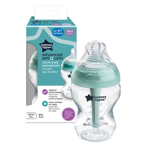 Tommee Tippee cumisüveg Advanced anti colic 260 ml türkiz|5010415225696