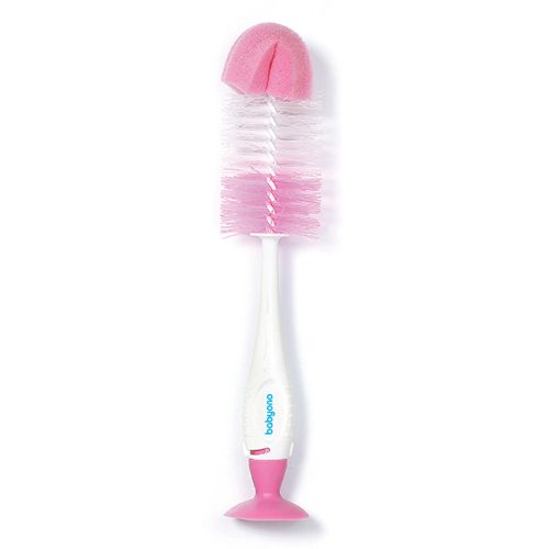 BabyOno üveg- és cumimosó kefe tapadókoronggal rózsaszín 728/03|5901435408988