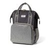 BabyOno pelenkázó táska OSLO STYLE hátizsák 30x40x16cm fekete/szürke 1424/01|5901435410684