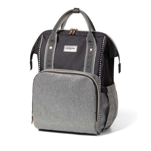 BabyOno pelenkázó táska OSLO STYLE hátizsák 30x40x16cm fekete/szürke 1424/01|5901435410684