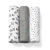 BabyOno textilpelenka színes 3db bambusz szürke 397/02|5901435409749