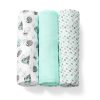 BabyOno textilpelenka színes 3db bambusz halványzöld 397/04|5901435409763