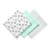 BabyOno textilpelenka színes 3db bambusz halványzöld 397/04|5901435409763