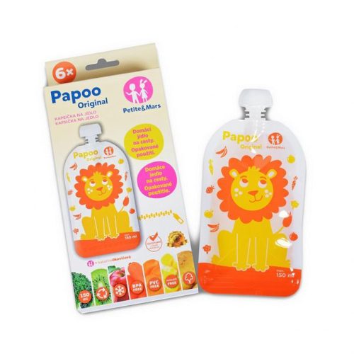 Petite and Mars Papoo Original tasak bébiételekhez lion 6 db|8595640902958