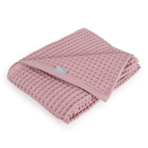 Ceba takaró pamut 90x90cm Waffle gofri silver pink|5907672328393