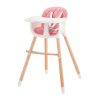 Kinderkraft etetõszék Sienna 2in1 fa lábbal pink|5902533915132