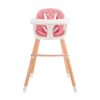 Kinderkraft etetõszék Sienna 2in1 fa lábbal pink|5902533915132